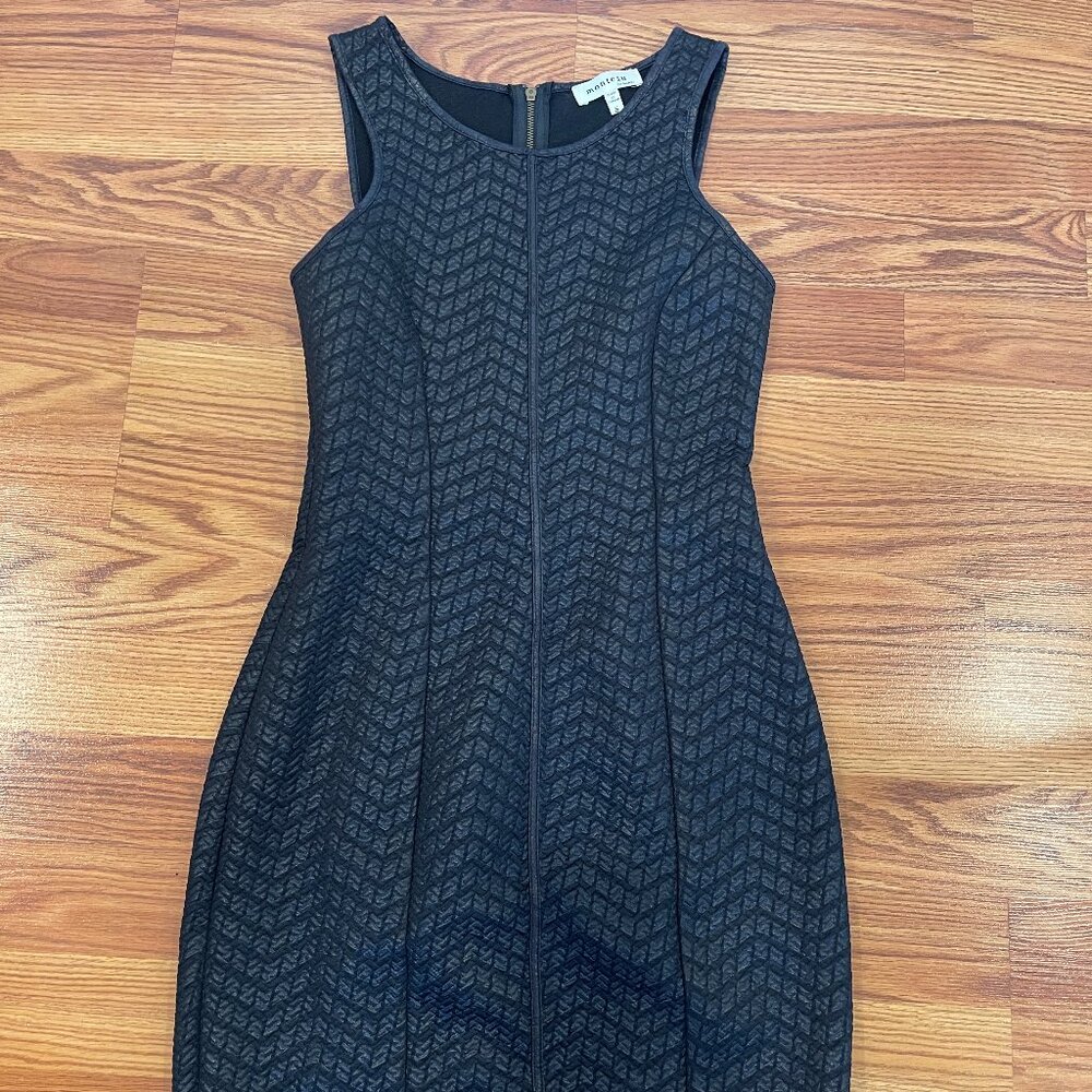 Black Shiny High Neck Mini Dress